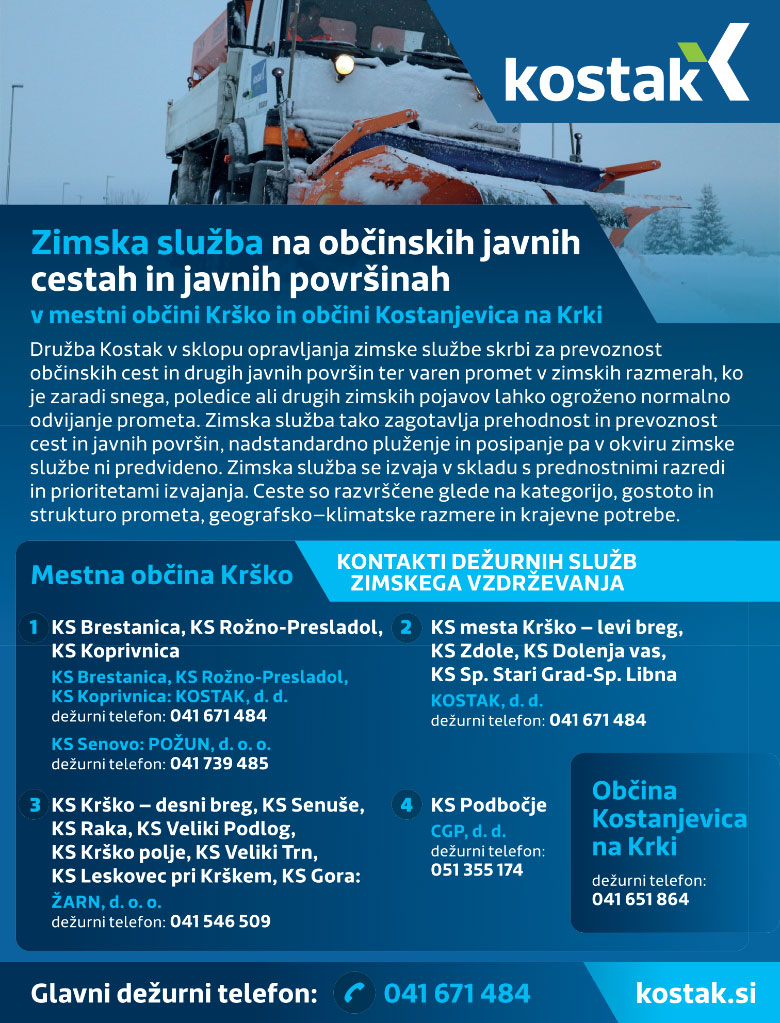 Zimska služba Krško, Kostanjevica na Krki